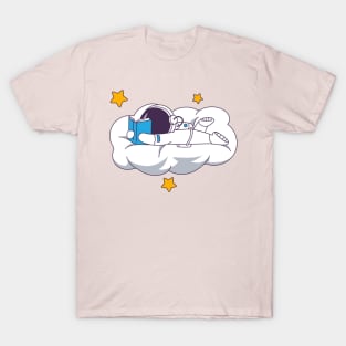 The Astronaut collection reading on the cloud T-Shirt